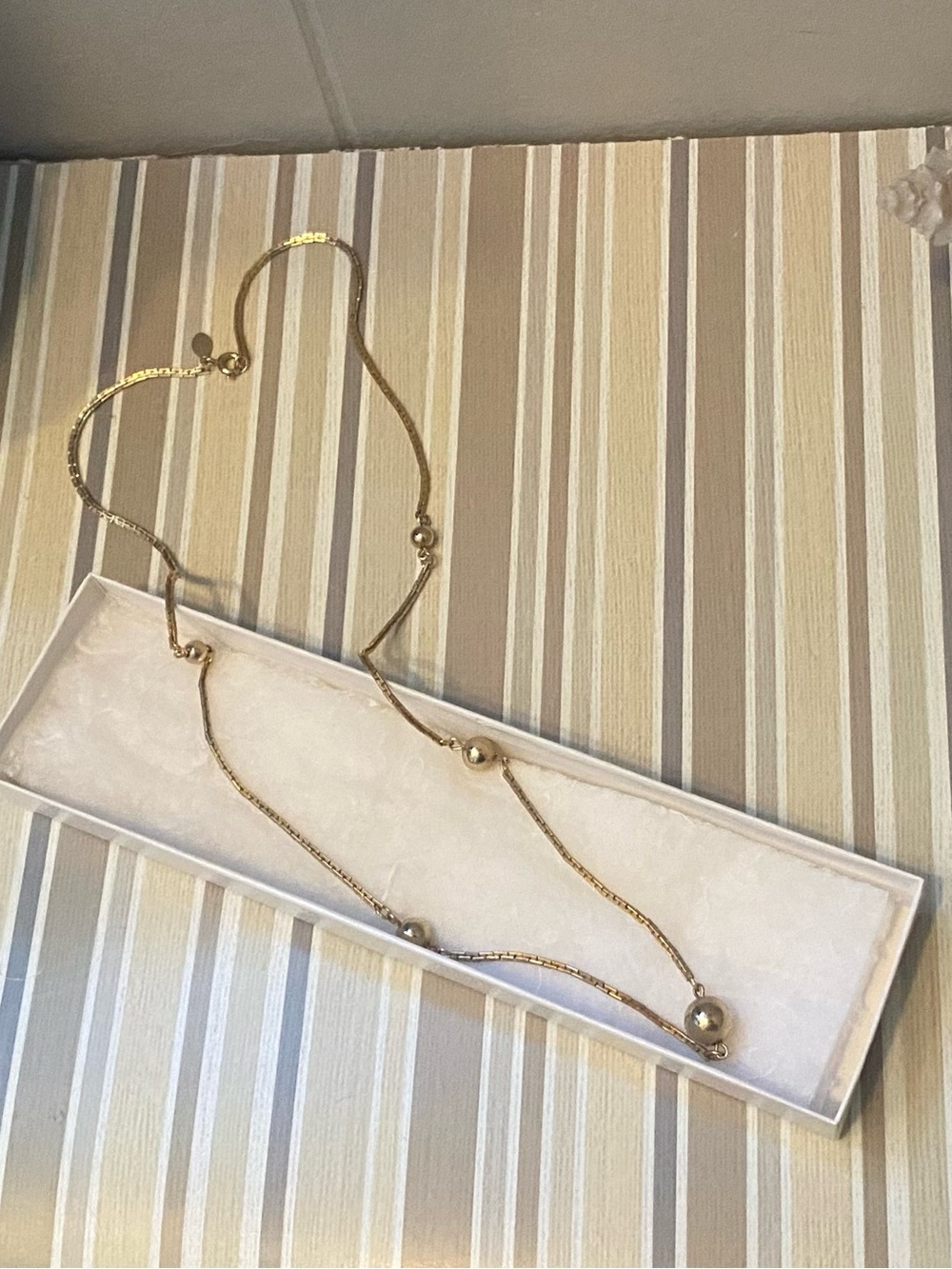 Avon Gold Ball Station Long Necklace - Women's Jewelry
